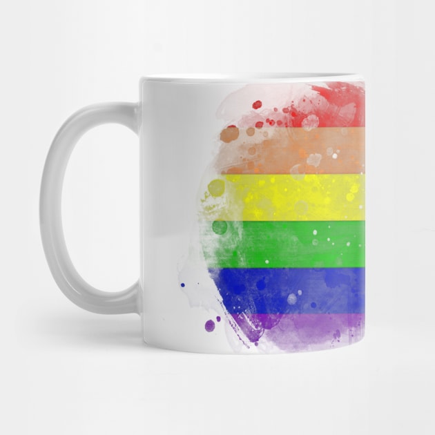 Watercolor Rainbow Flag by Mig's Design Shop